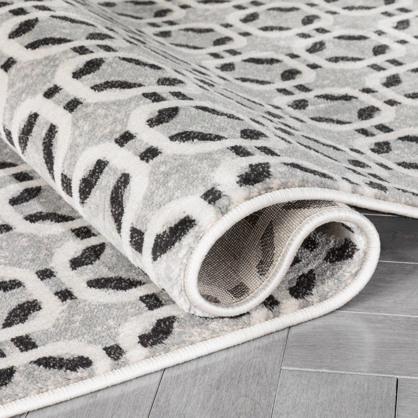 Wyatt Modern Geometric Light Grey Soft Rug BAL-67
