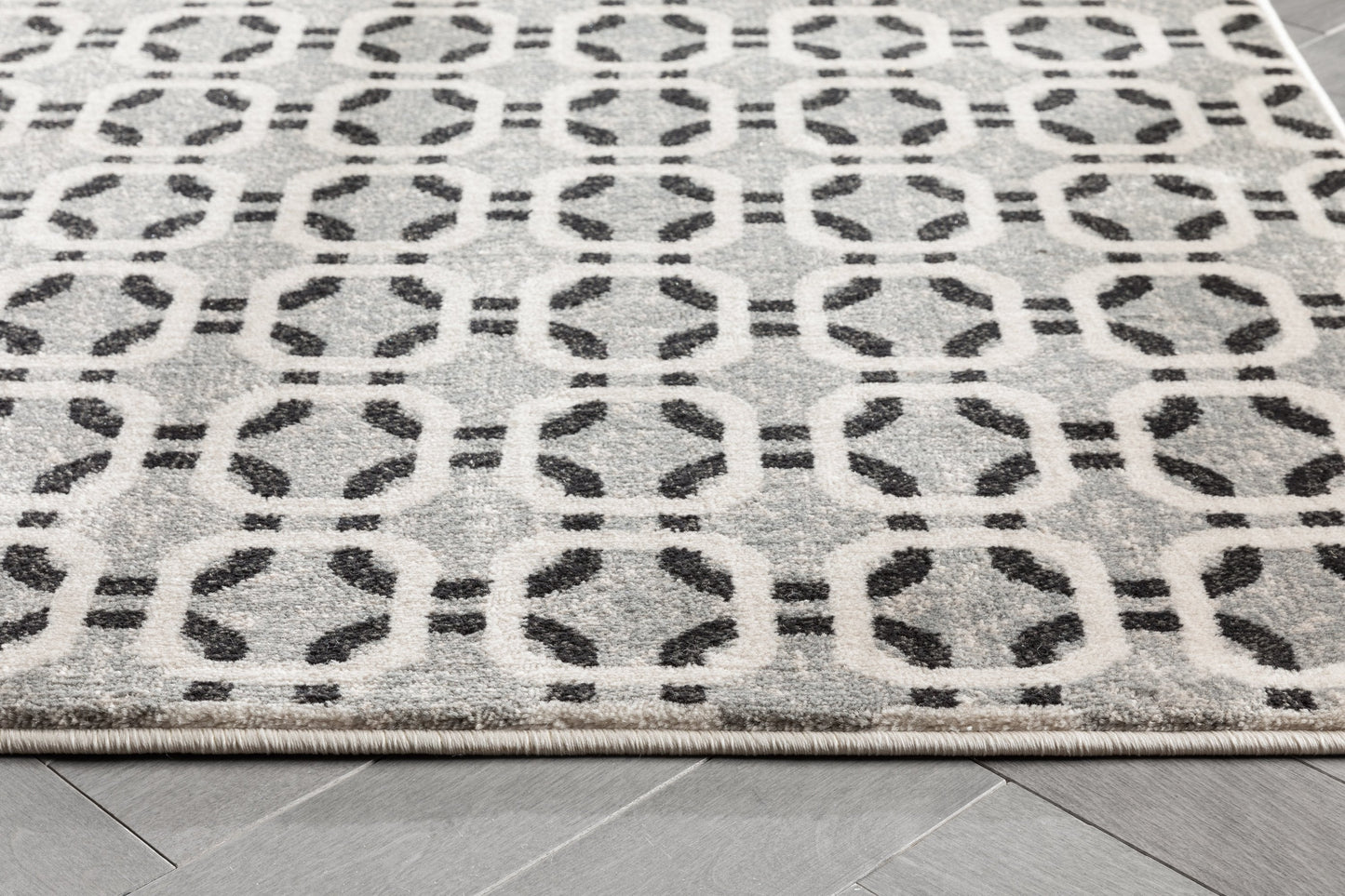 Wyatt Modern Geometric Light Grey Soft Rug BAL-67