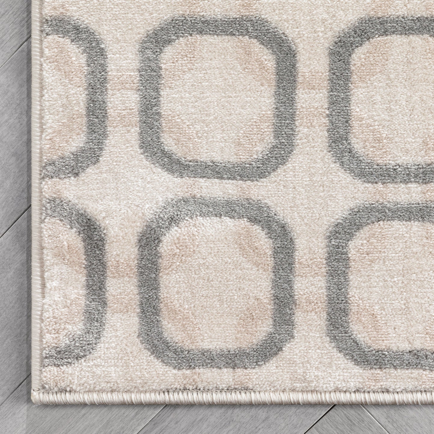 Carter Modern Geometric Grey Soft Rug BAL-77