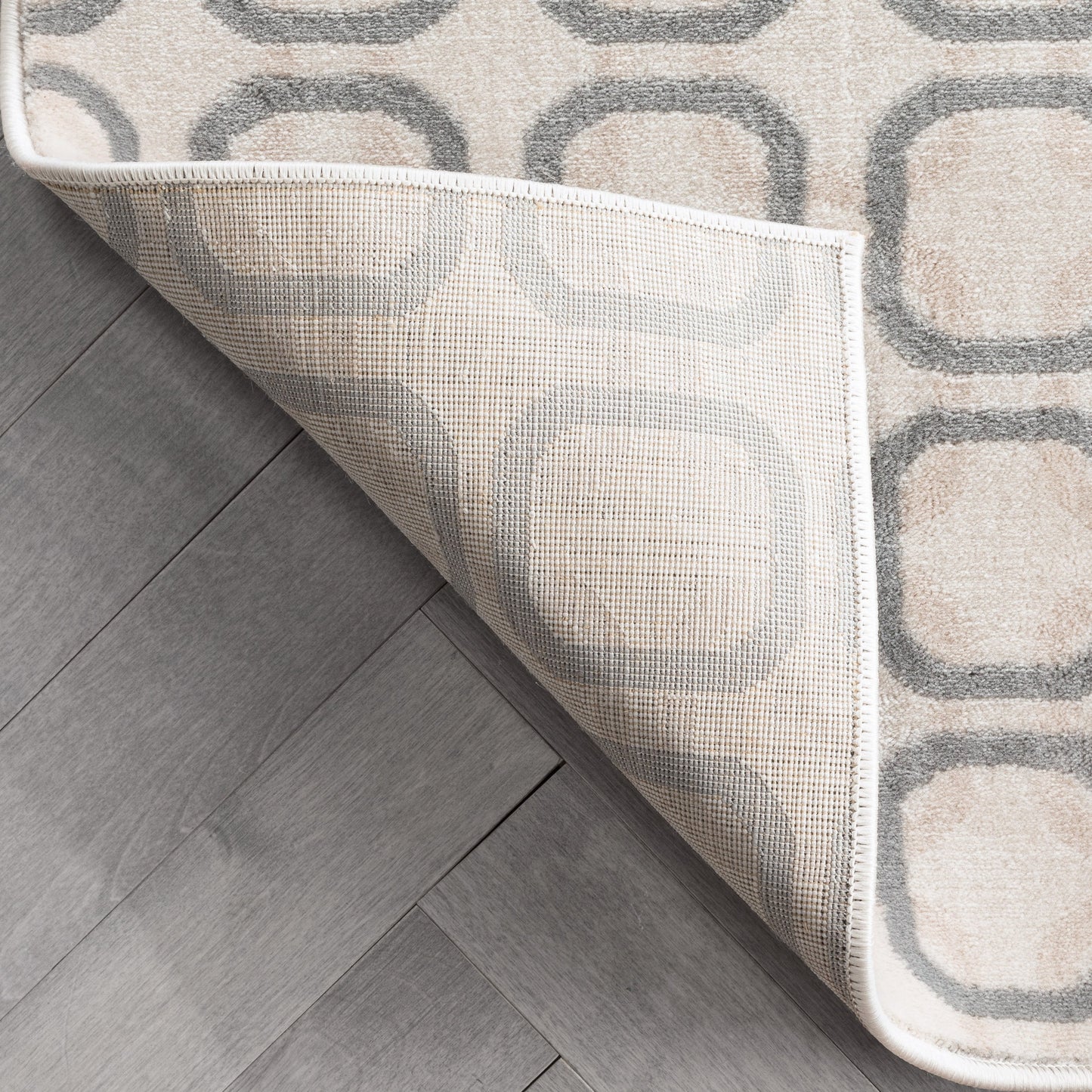Carter Modern Geometric Grey Soft Rug BAL-77