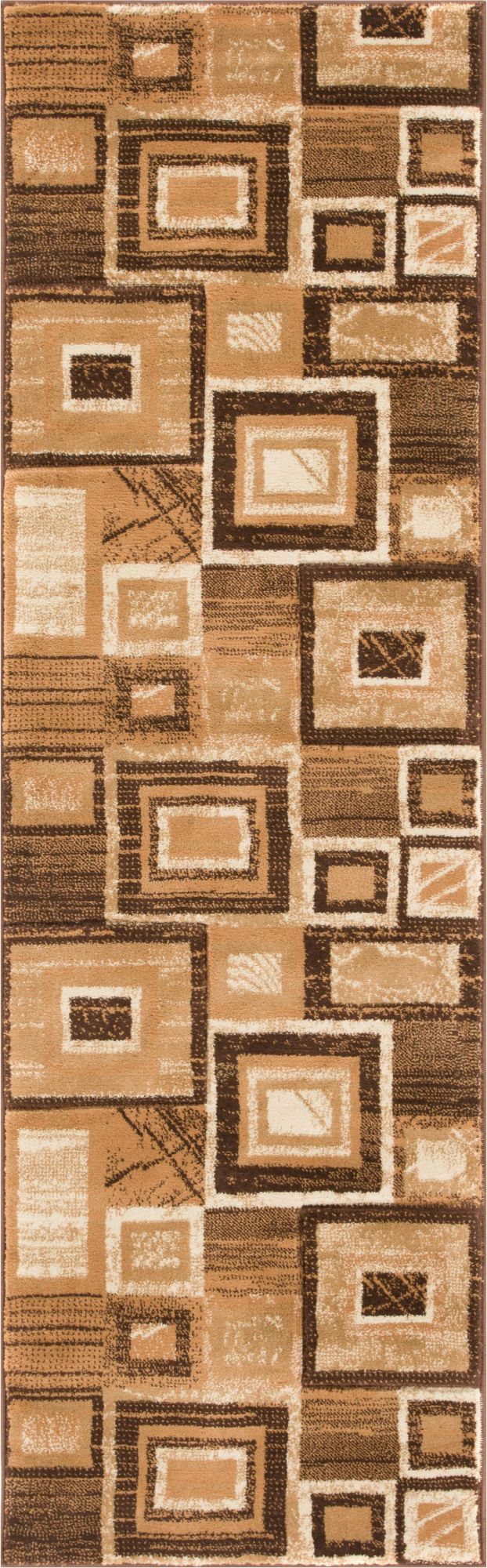 Victoria Brown Beige Modern Geometric Rug BK-52