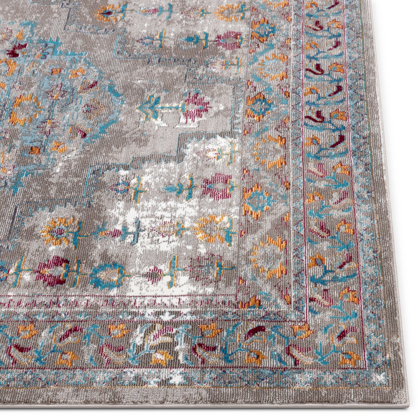Afton Bohemian Vintage Floral Medallion Cream Rug BL-02