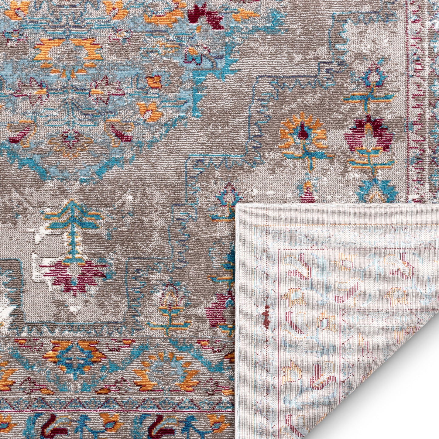Afton Bohemian Vintage Floral Medallion Cream Rug BL-02