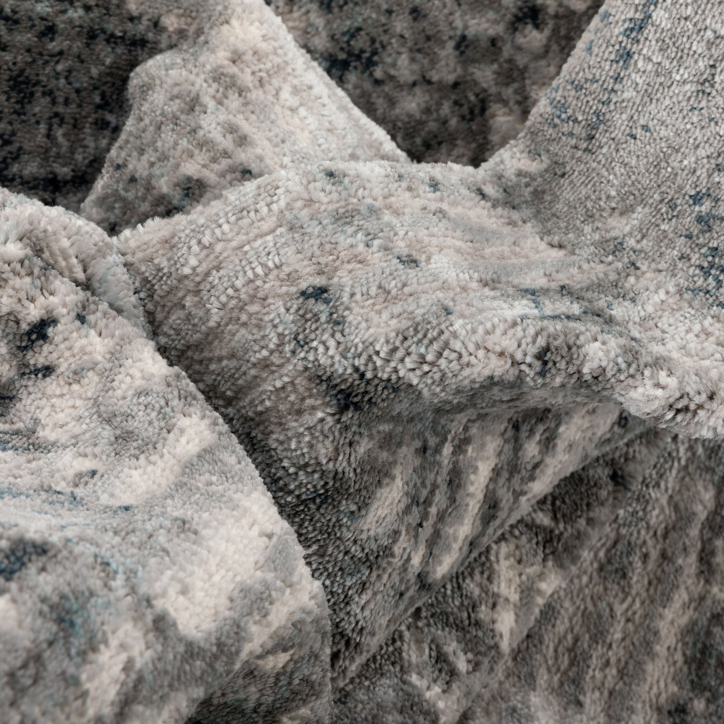 Penelope Modern Abstract Distressed Grey Rug BLS-107