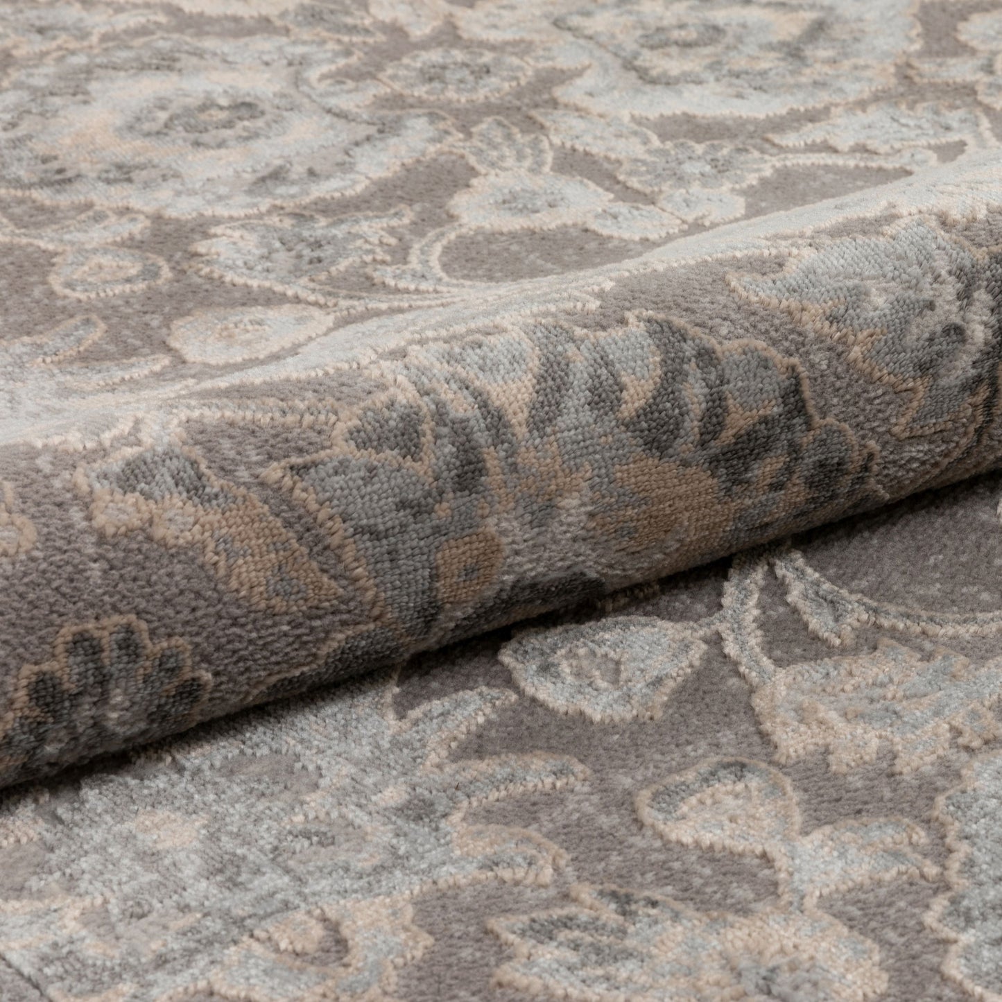 Zena Vintage Oriental Floral Grey Rug BLS-17