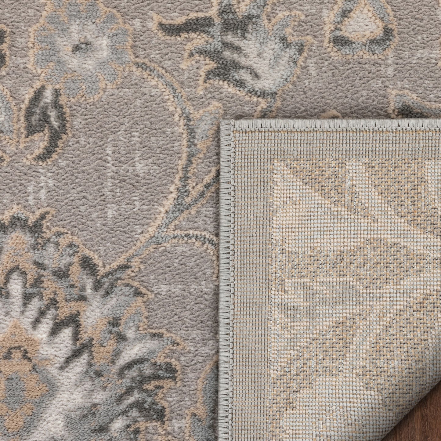 Zena Vintage Oriental Floral Grey Rug BLS-17