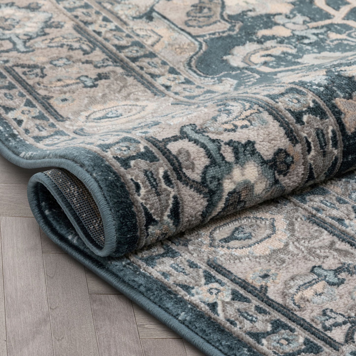 Leif Vintage Medallion Blue Rug BLS-54