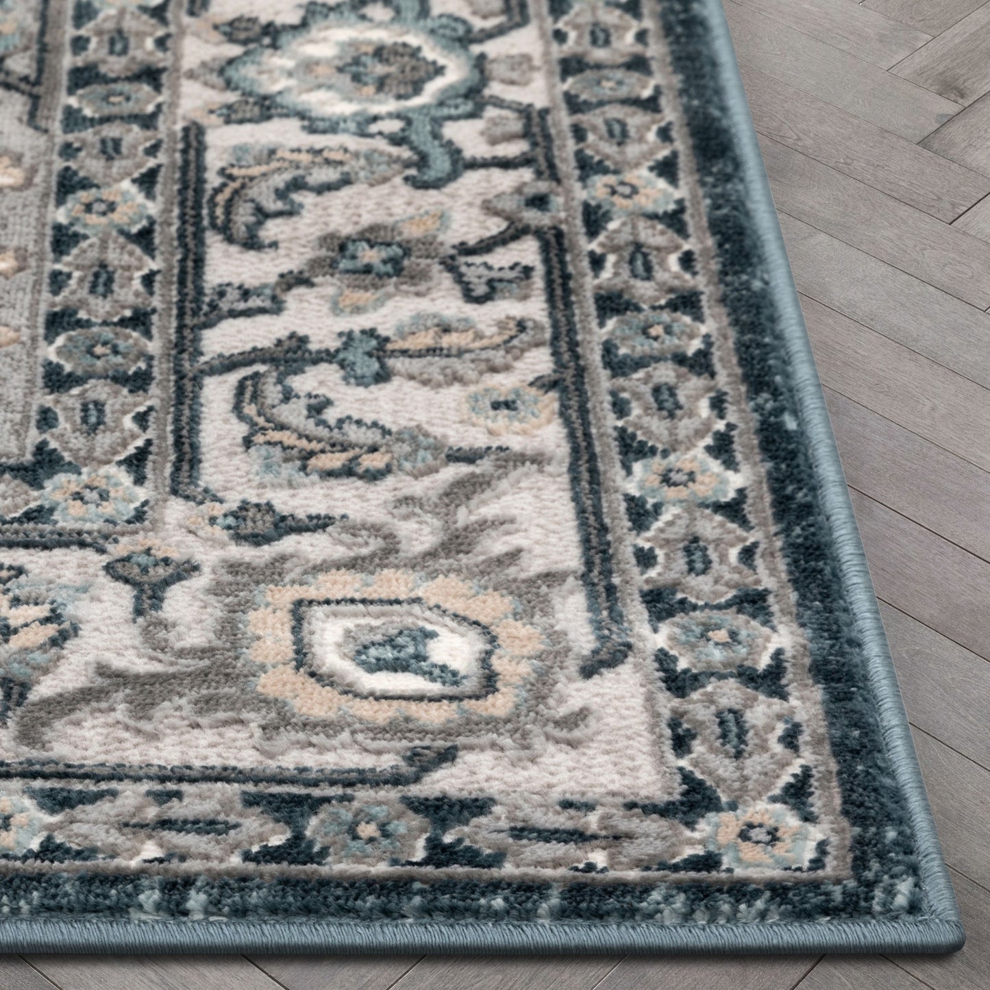 Leif Vintage Medallion Blue Rug BLS-54