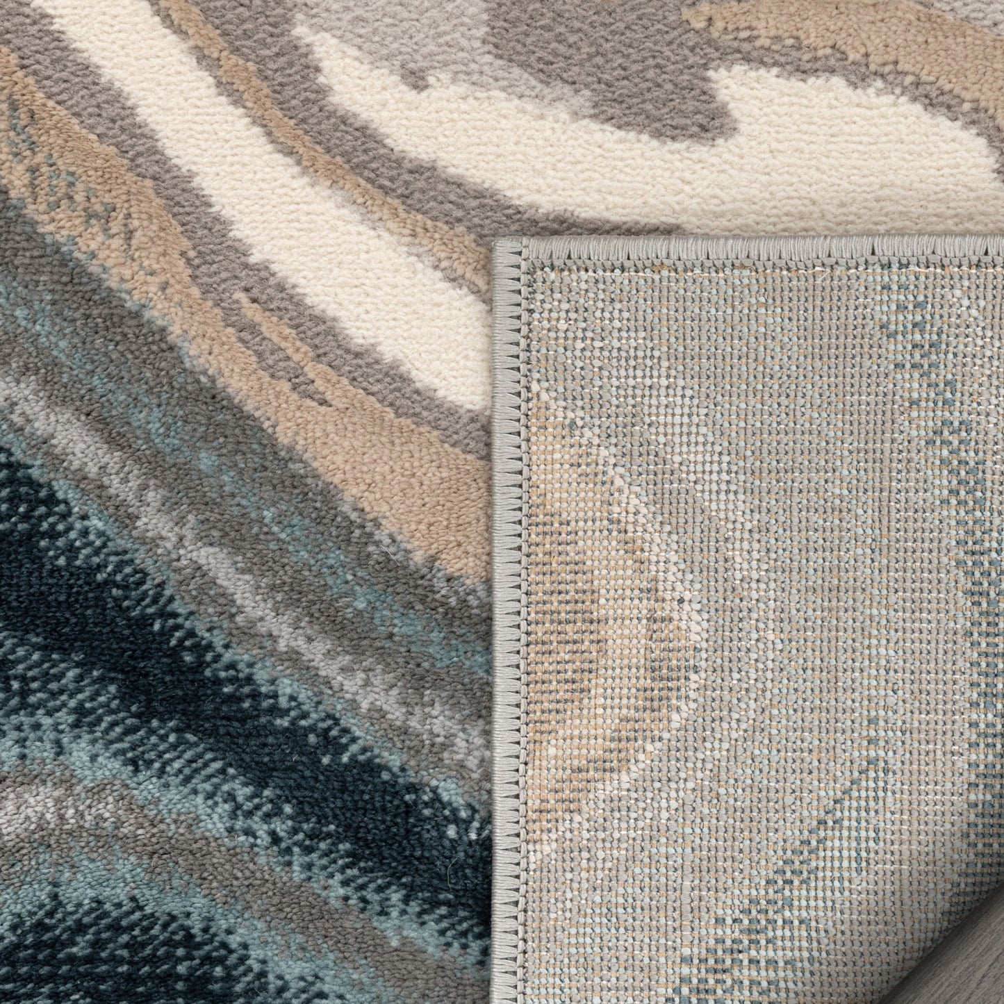 Fallon Modern Abstract Distressed Grey Rug BLS-87
