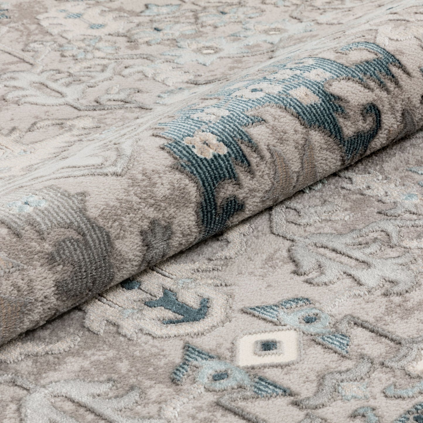 Arial Vintage Oriental Persian Grey Rug BLS-97
