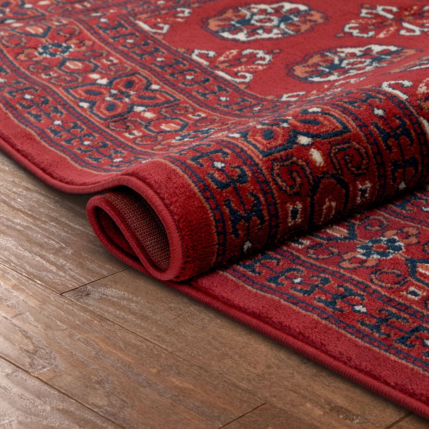 Brio Vintage Antique Tribal Floral Pattern Crimson Rug BOK-50