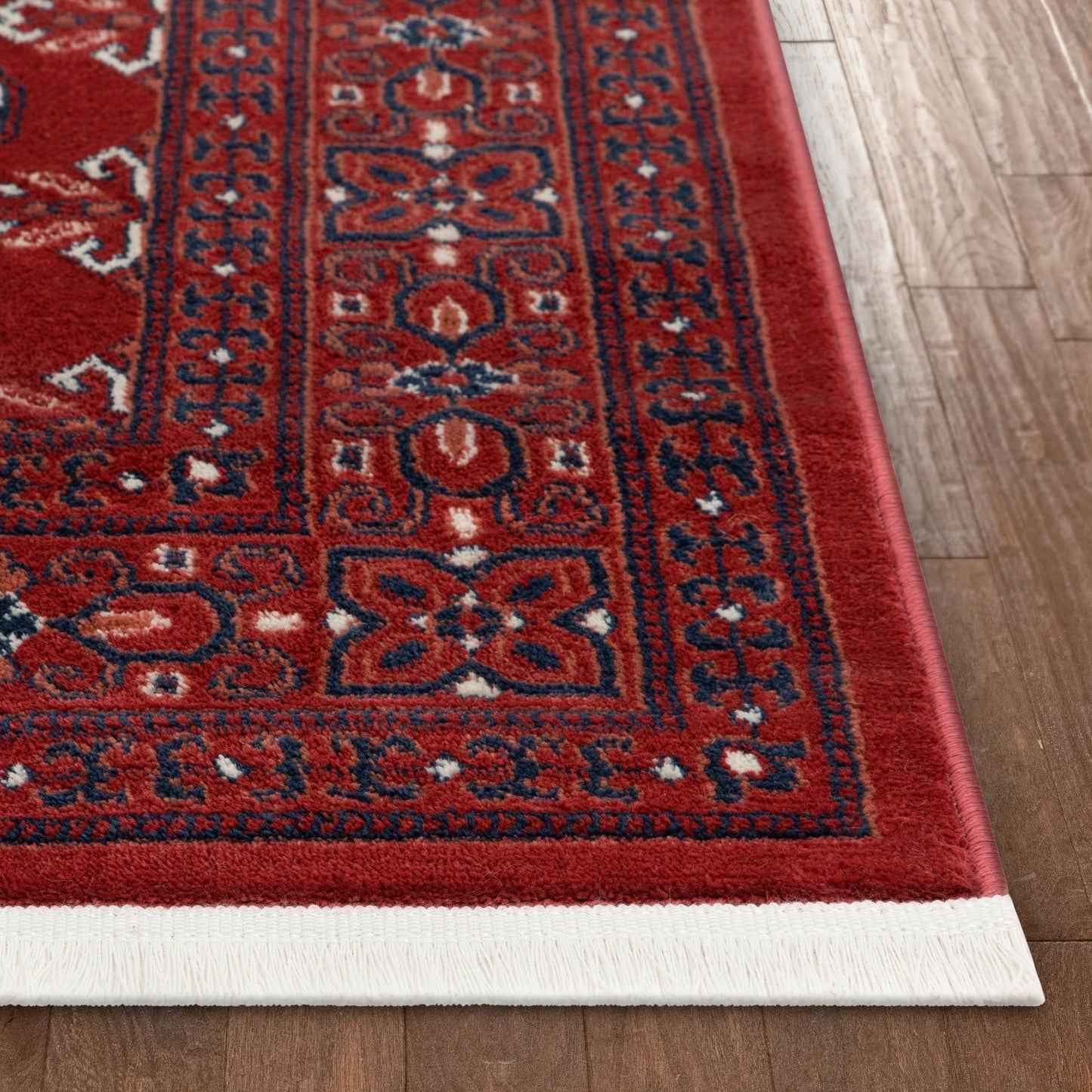 Brio Vintage Antique Tribal Floral Pattern Crimson Rug BOK-50