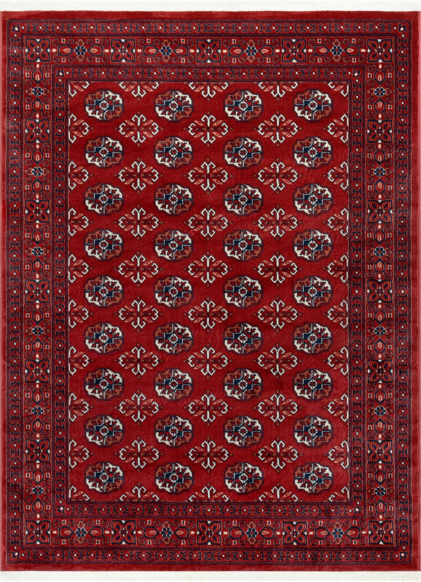 Brio Vintage Antique Tribal Floral Pattern Crimson Rug BOK-50