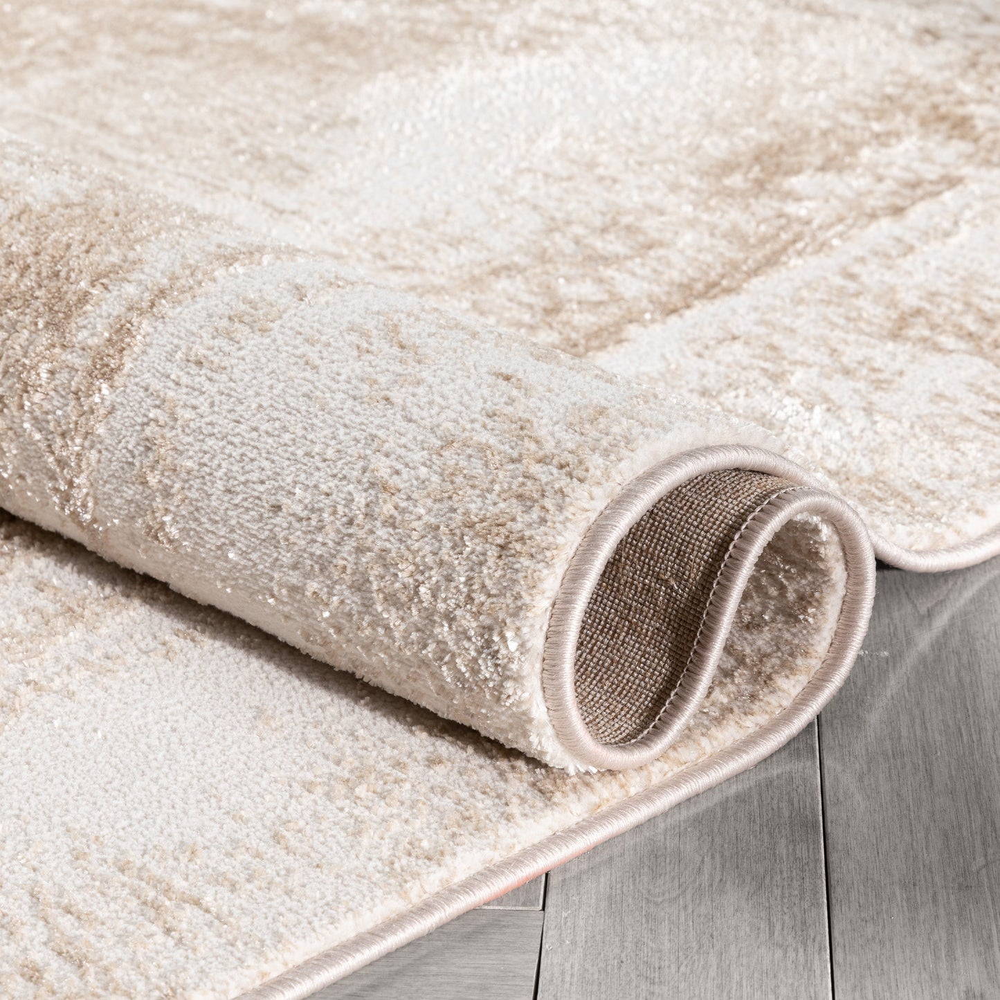 Zaynab Vintage Abstract Border Ivory Glam Rug CAI-102