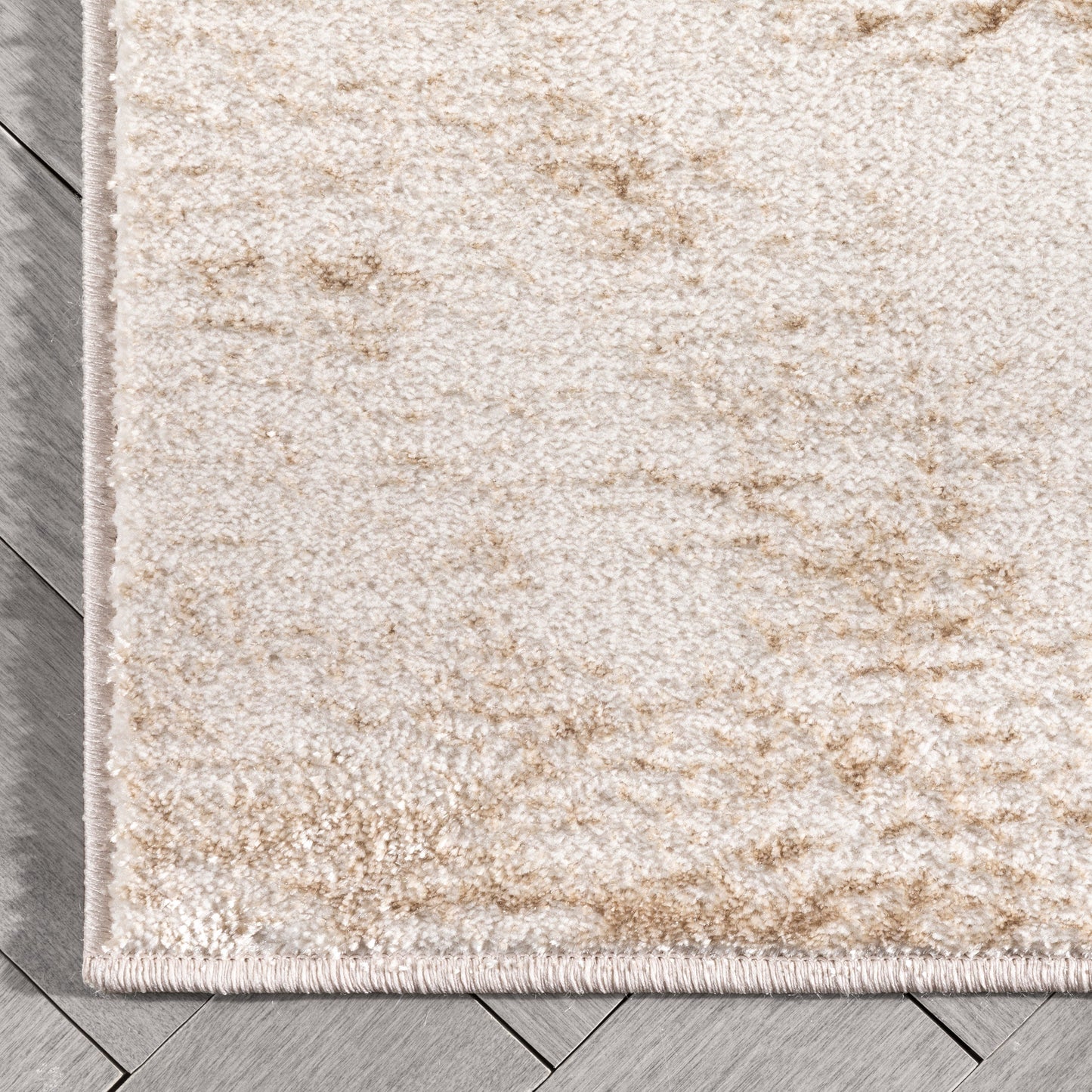 Zaynab Vintage Abstract Border Ivory Glam Rug CAI-102