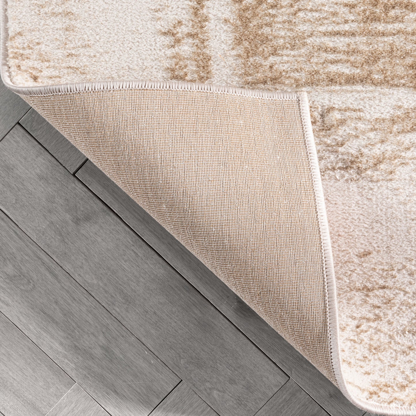 Zaynab Vintage Abstract Border Ivory Glam Rug CAI-102