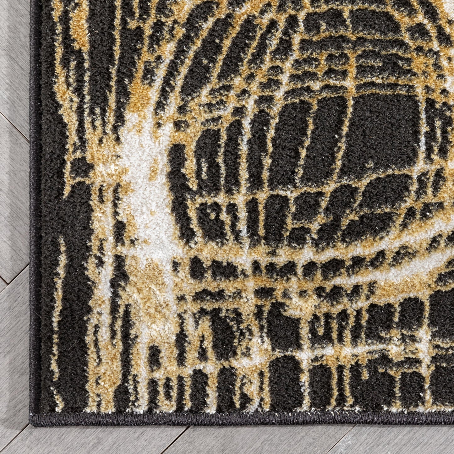 Sinead Vintage Abstract Yellow Glam Rug CAI-111