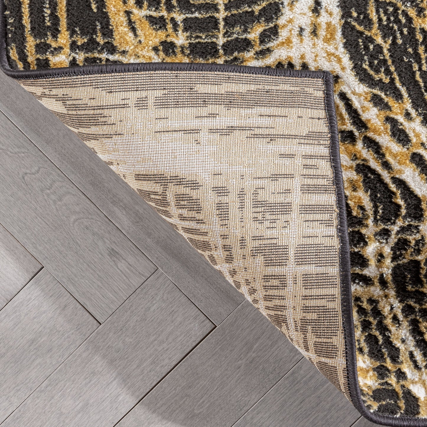 Sinead Vintage Abstract Yellow Glam Rug CAI-111
