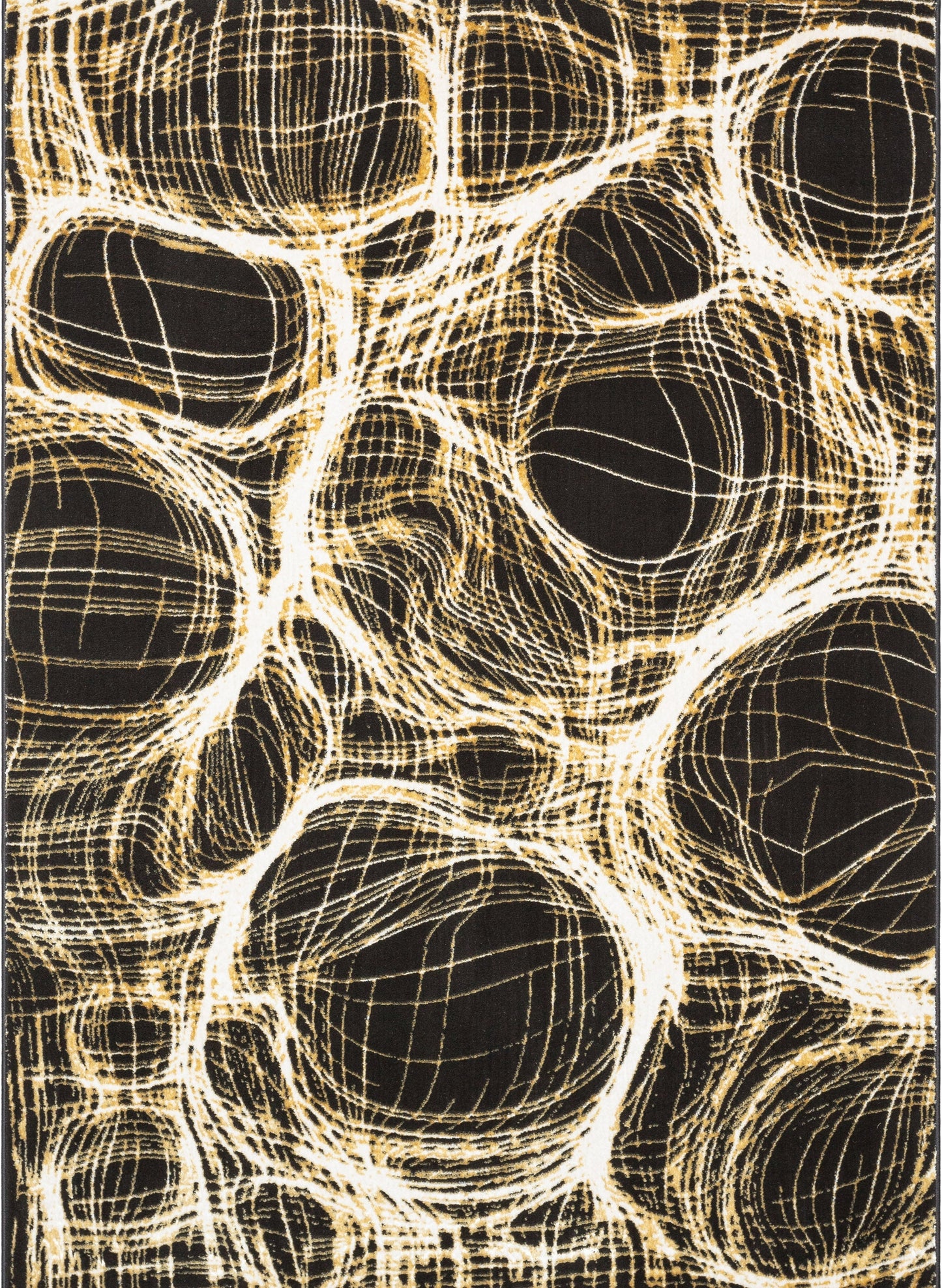 Sinead Vintage Abstract Yellow Glam Rug CAI-111