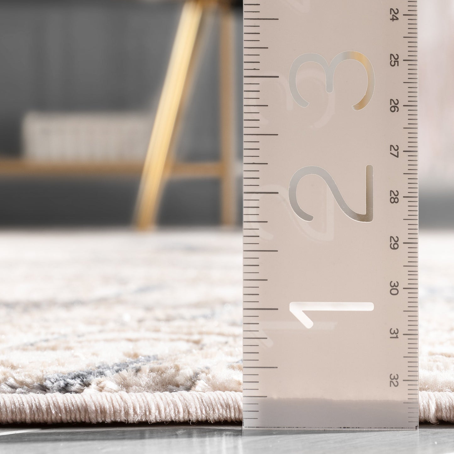 Sinead Vintage Modern Abstract Ivory Glam Rug CAI-112