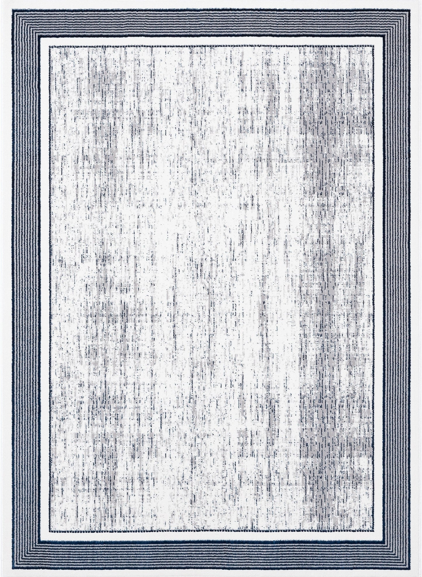 Filippa Vintage Border Pattern Blue Glam Rug CAI-24