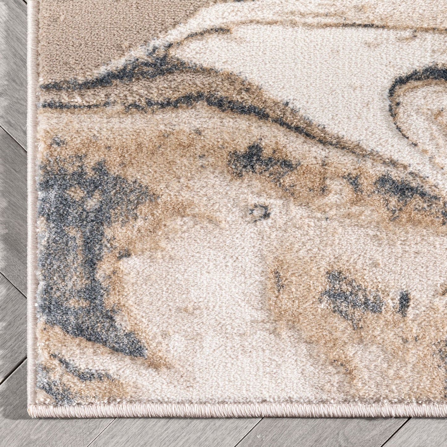 Fay Modern Abstract Ivory Glam Rug CAI-42