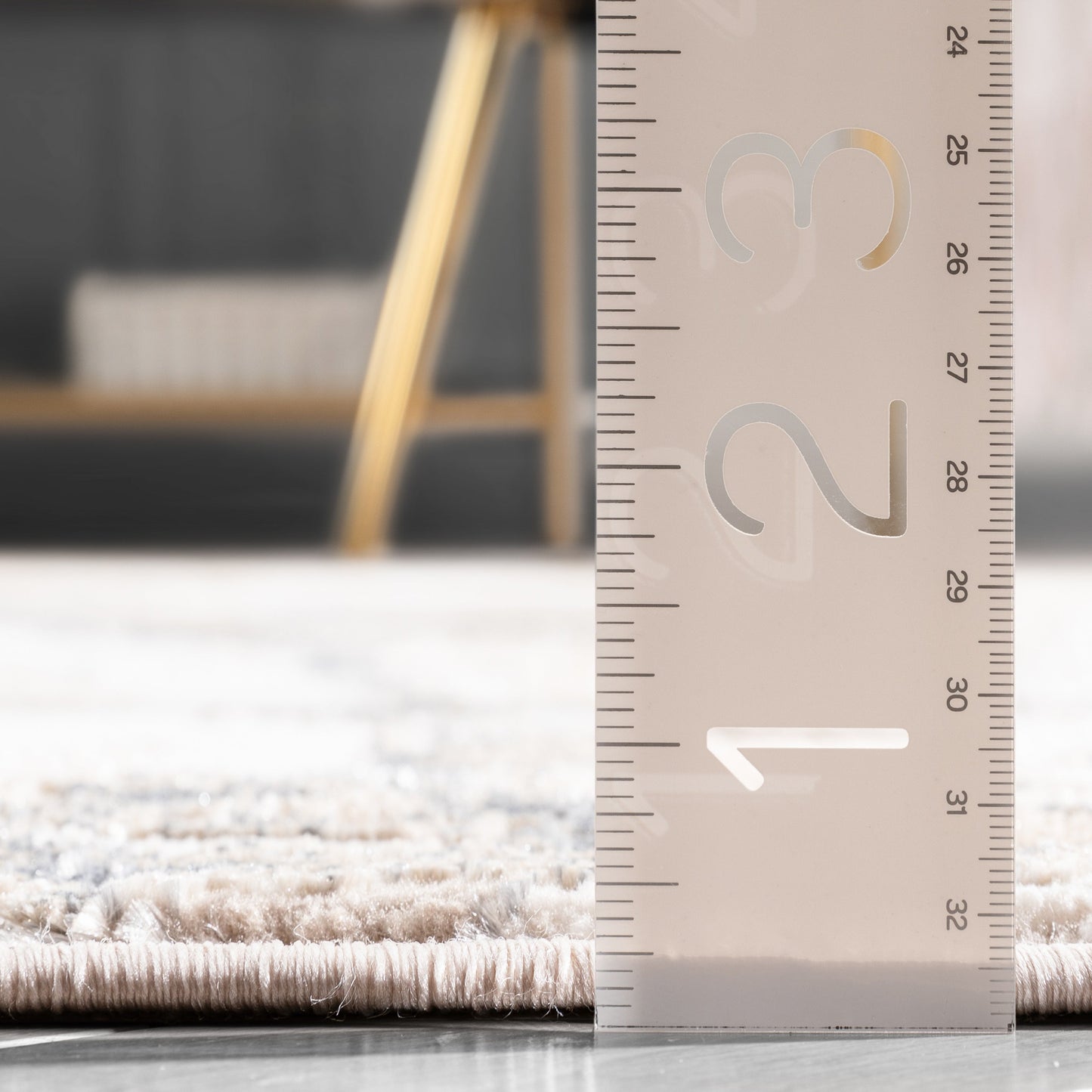 Fay Modern Abstract Ivory Glam Rug CAI-42