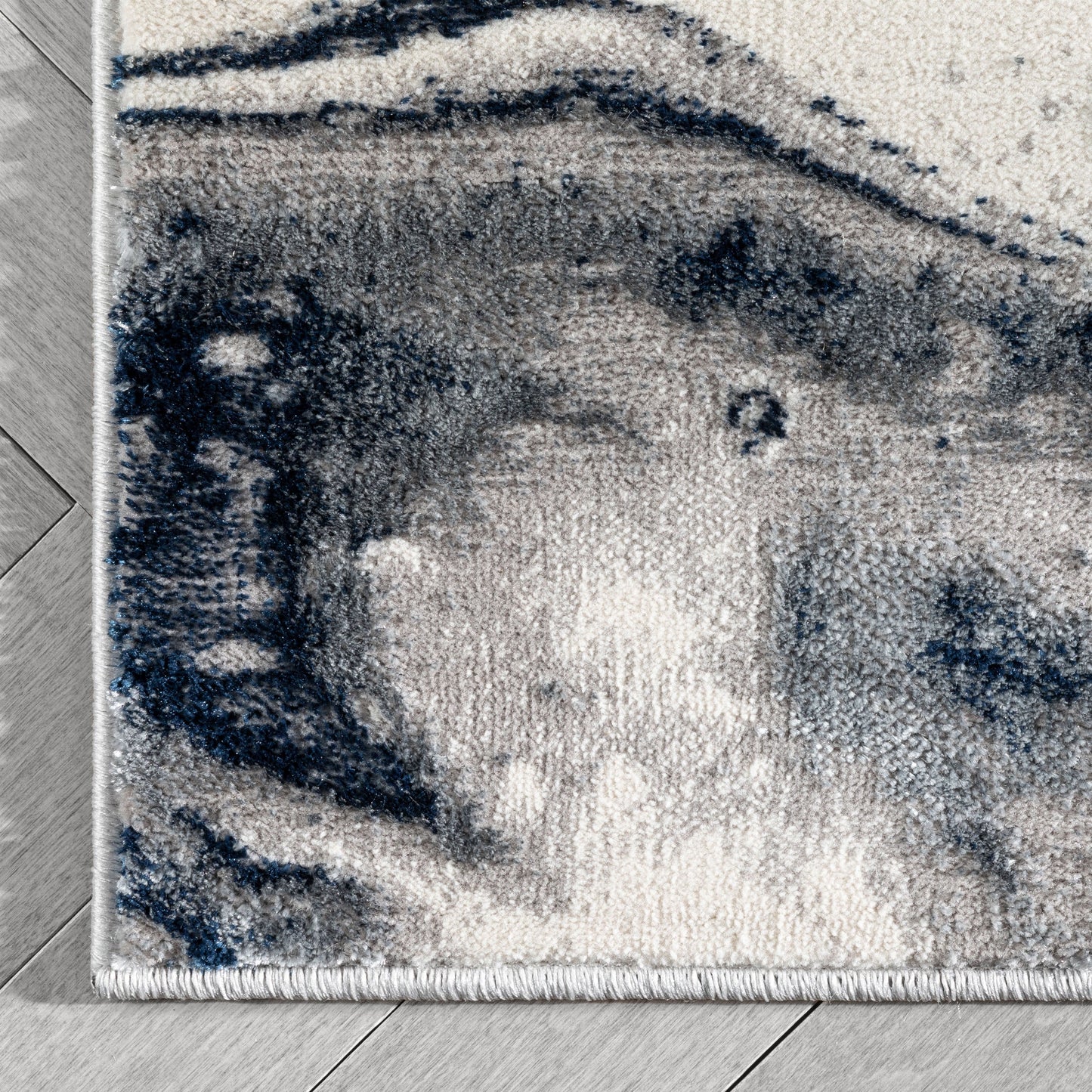 Fay Modern Abstract Blue Glam Rug CAI-44