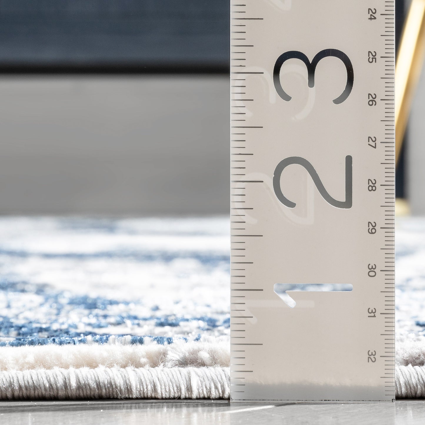 Fay Modern Abstract Blue Glam Rug CAI-44