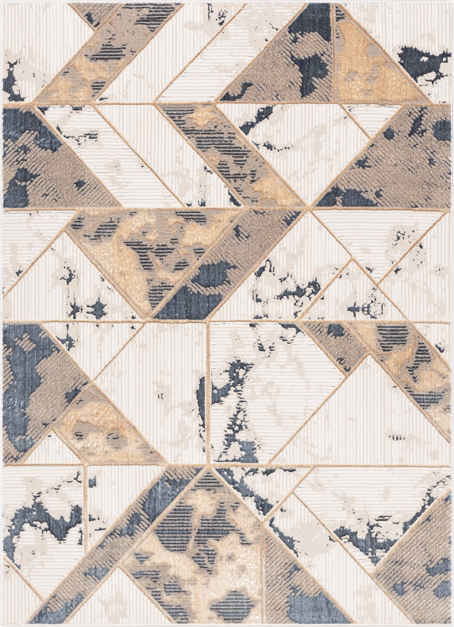 Nikita Vintage Geometric Ivory Glam Rug CAI-82