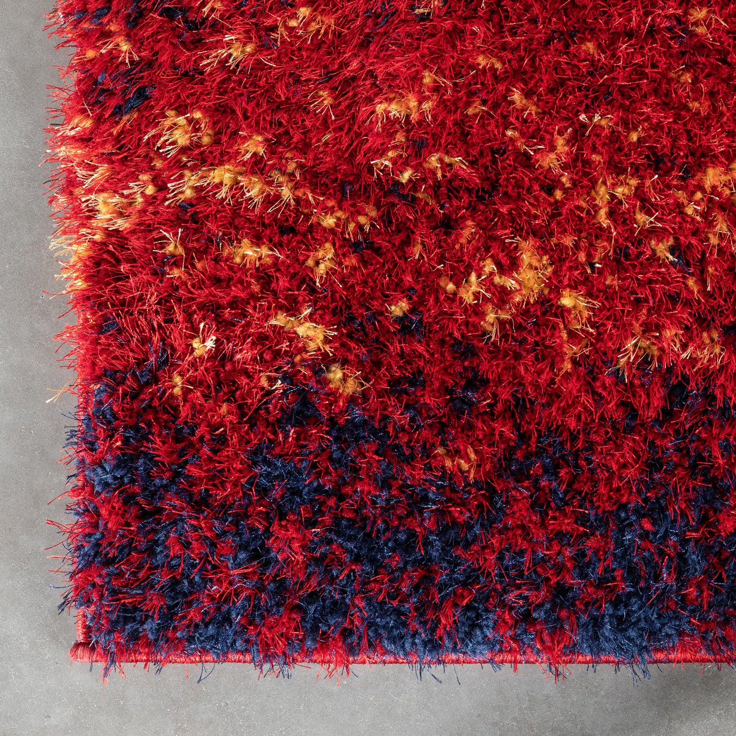 Kynlee Modern Abstract Yellow/Gold Shag Rug CAN-21