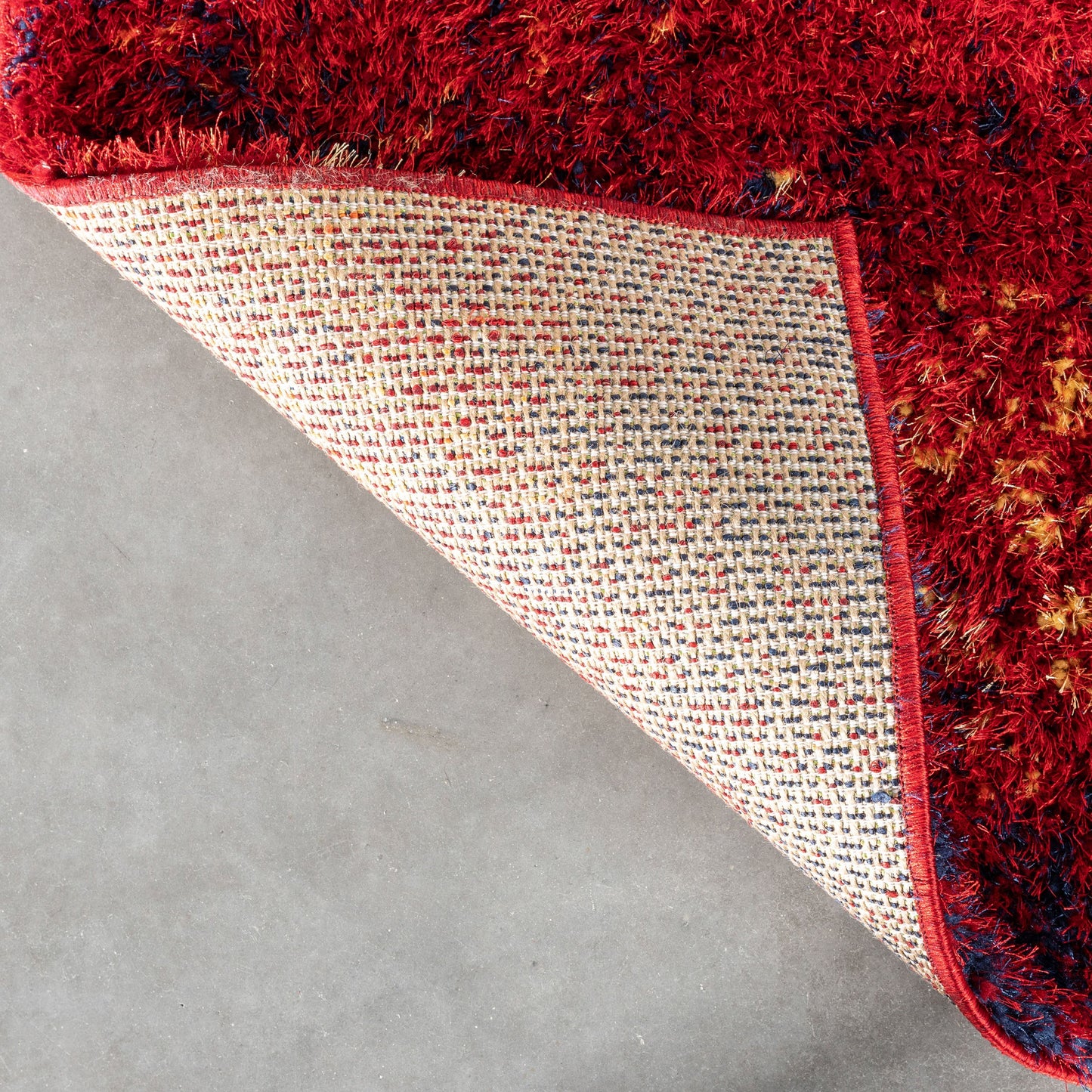Kynlee Modern Abstract Yellow/Gold Shag Rug CAN-21