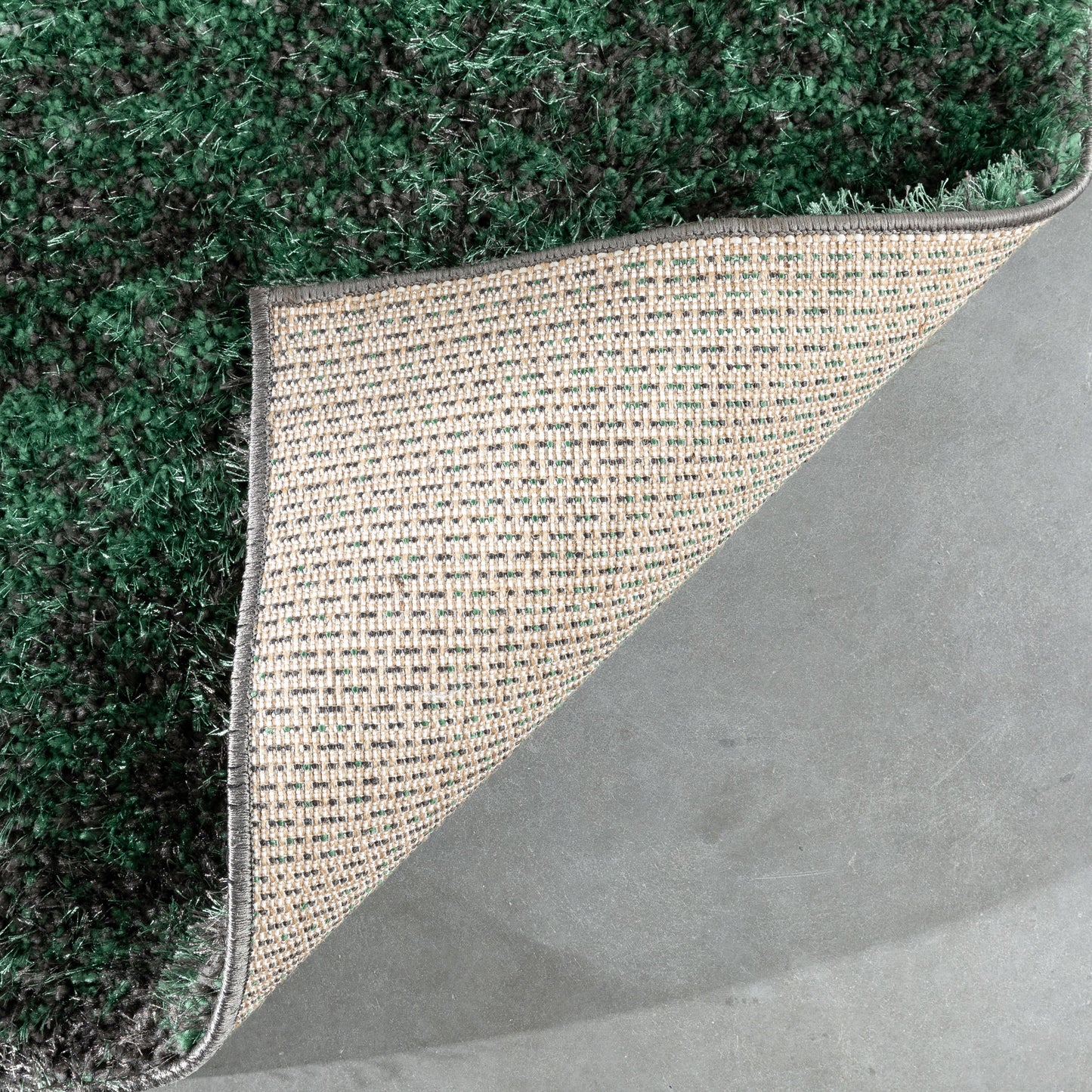 Kynlee Modern Abstract Green Shag Rug CAN-25