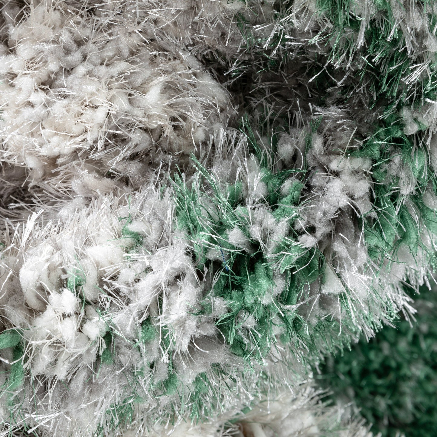 Kynlee Modern Abstract Green Shag Rug CAN-25