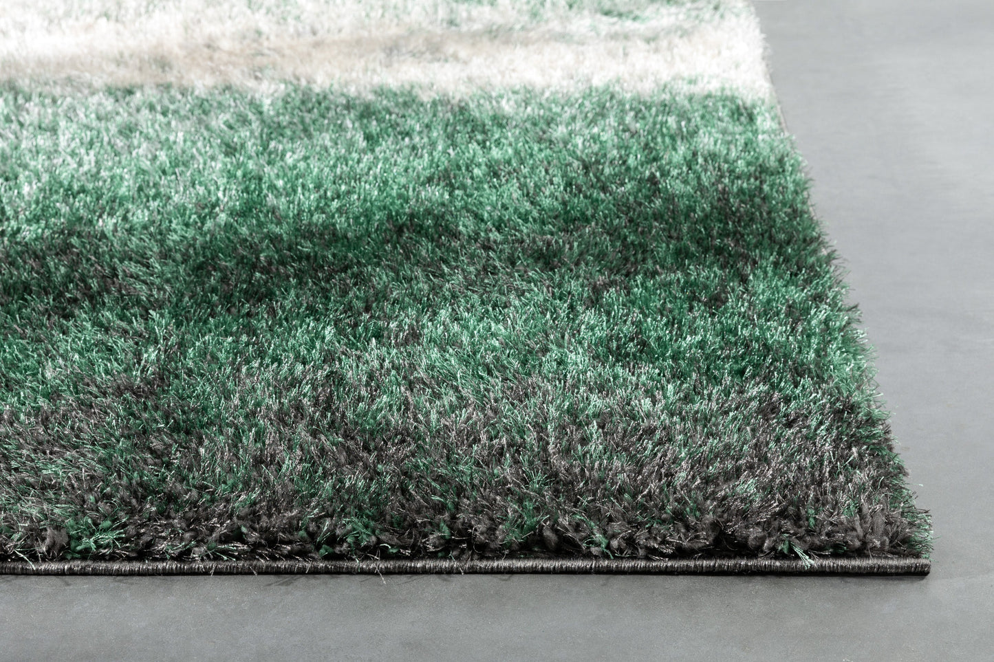 Kynlee Modern Abstract Green Shag Rug CAN-25