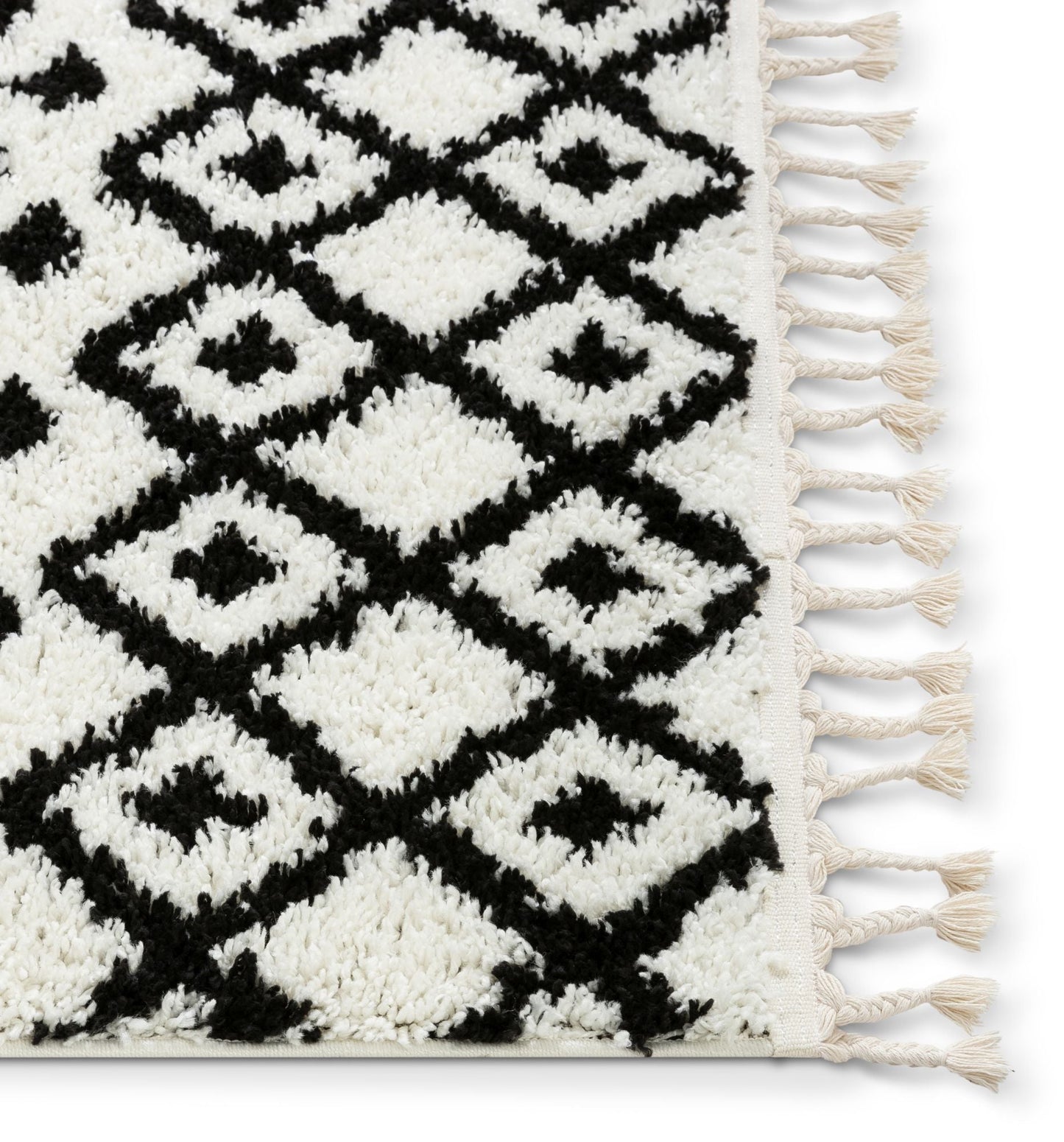 Besa Moroccan Tribal Shag White Rug CB-122