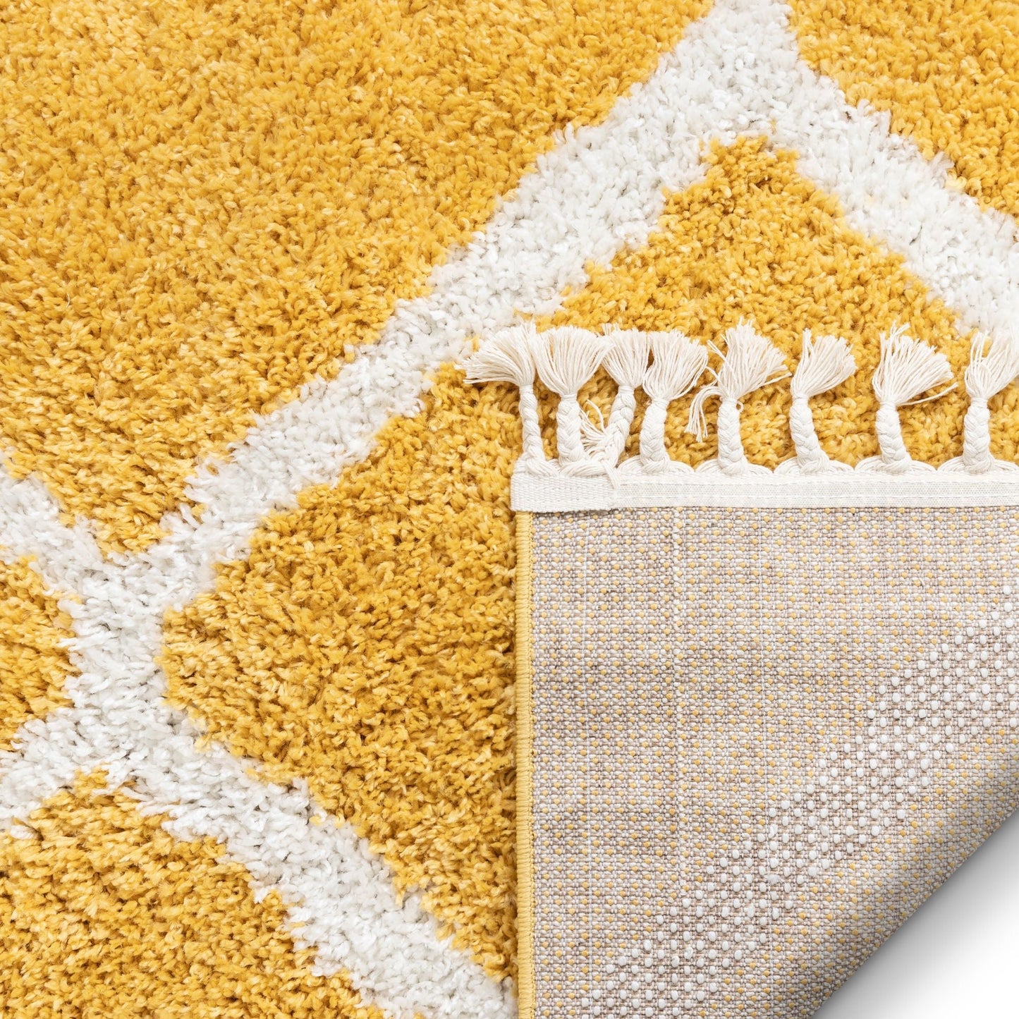 Celosia Moroccan Trellis Shag Yellow Rug CB-141