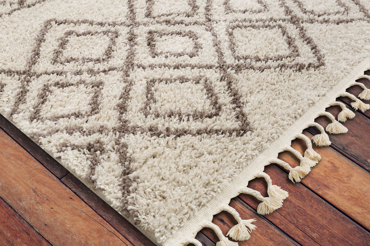 Radley Natural Modern Tribal Moroccan Shag Rug CB-22
