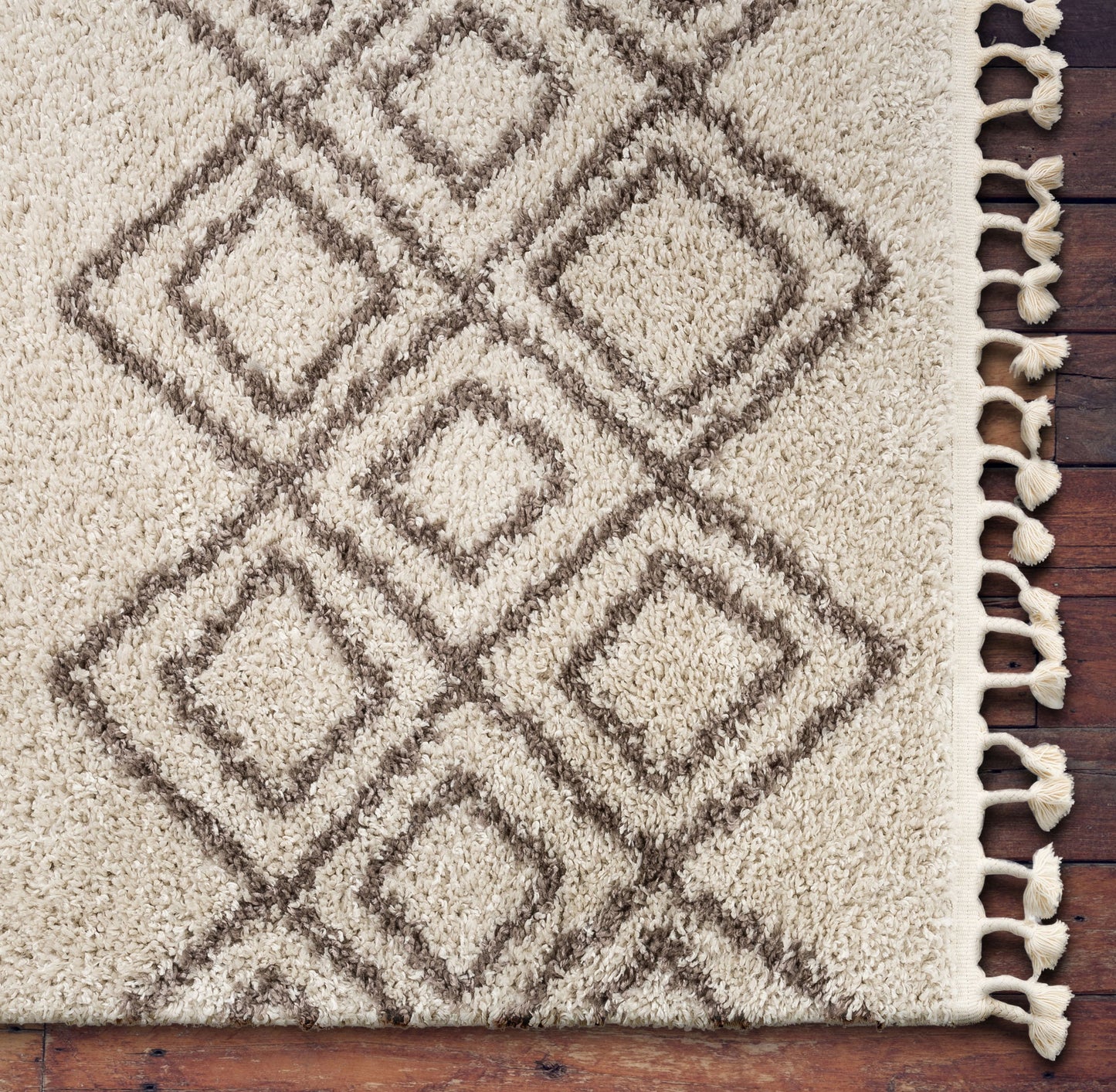 Radley Natural Modern Tribal Moroccan Shag Rug CB-22