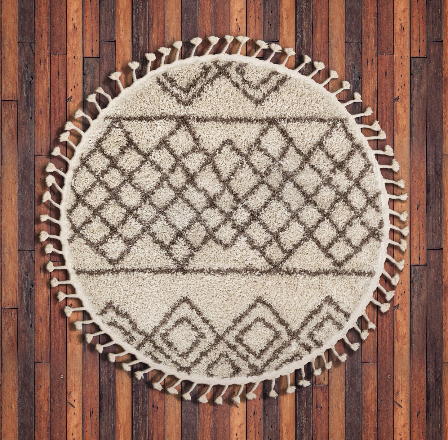 Radley Natural Modern Tribal Moroccan Shag Rug CB-22