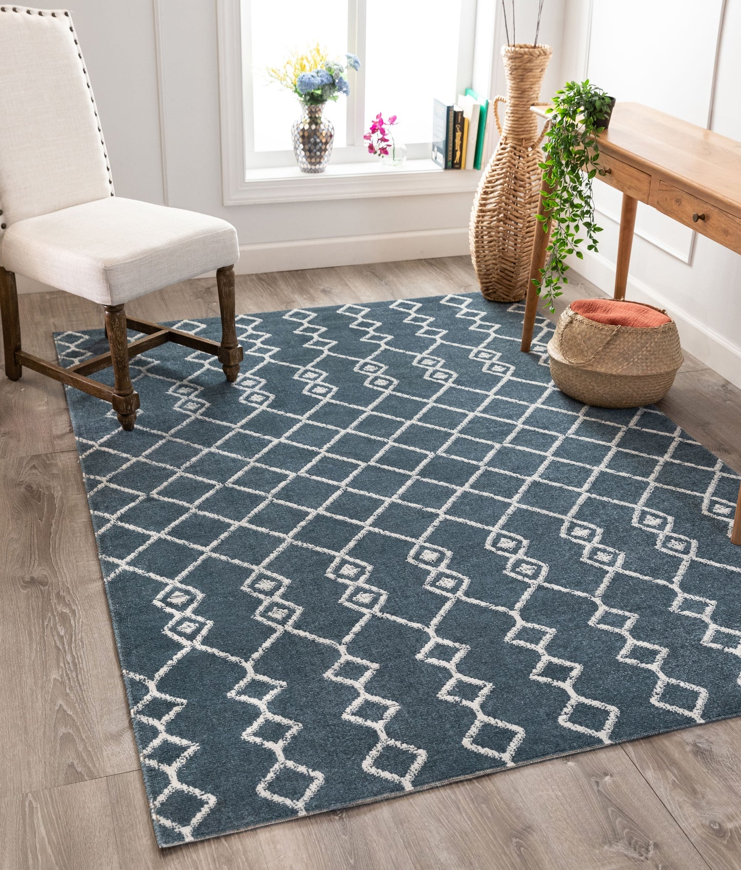 Tiller Moroccan Tribal Blue Rug CD-34