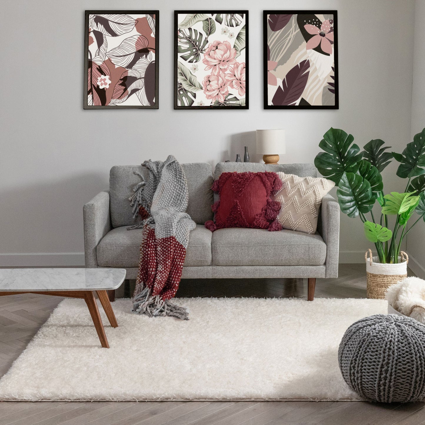 Olympic White Modern Shag Rug CE-02