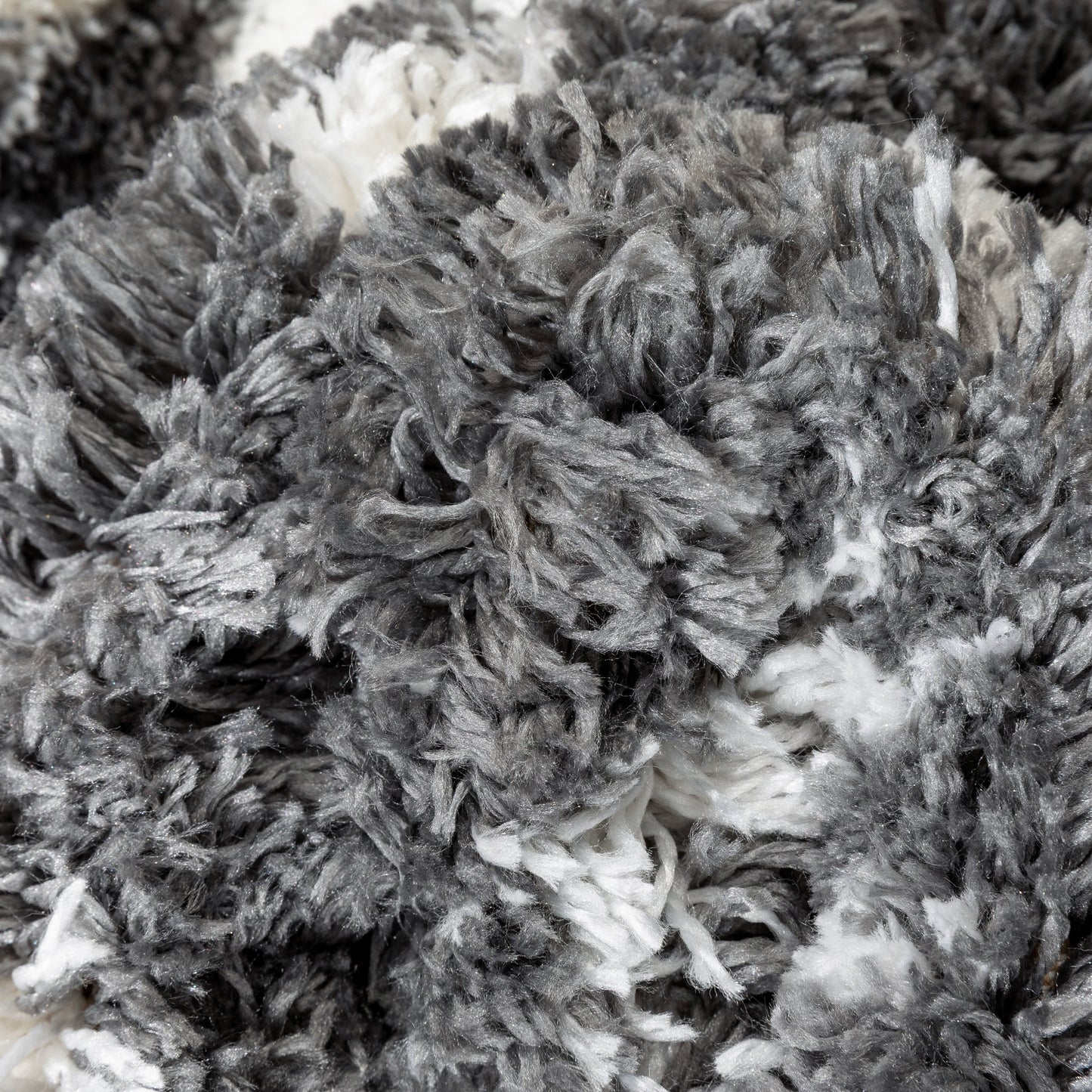 Coimbra Moroccan Diamond Pattern Grey Thick & Soft Shag Rug CE-27