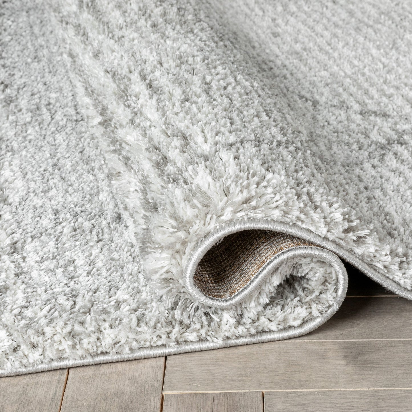 Aviero Moroccan Lattice Trellis Ivory Thick & Soft Shag Rug CE-42