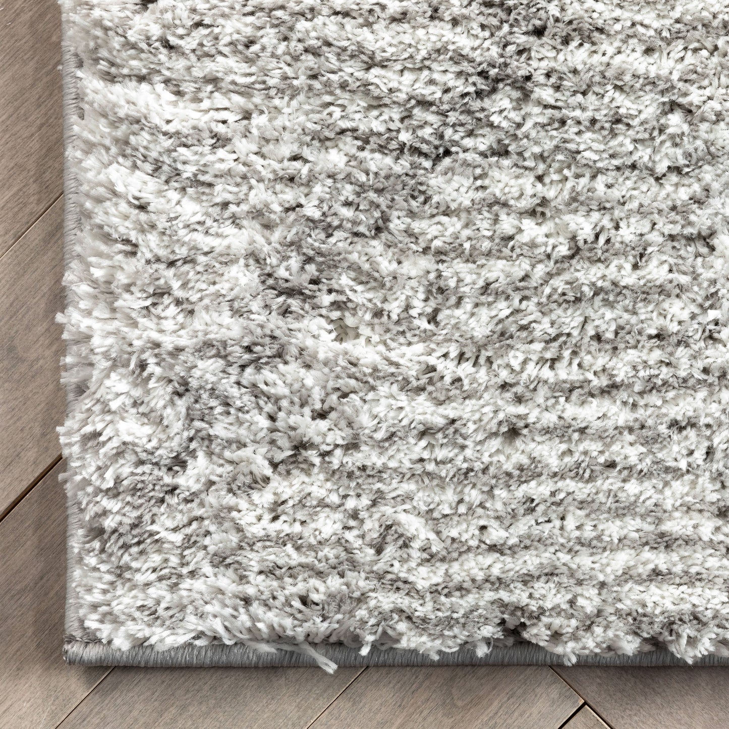 Aviero Moroccan Lattice Trellis Ivory Thick & Soft Shag Rug CE-42
