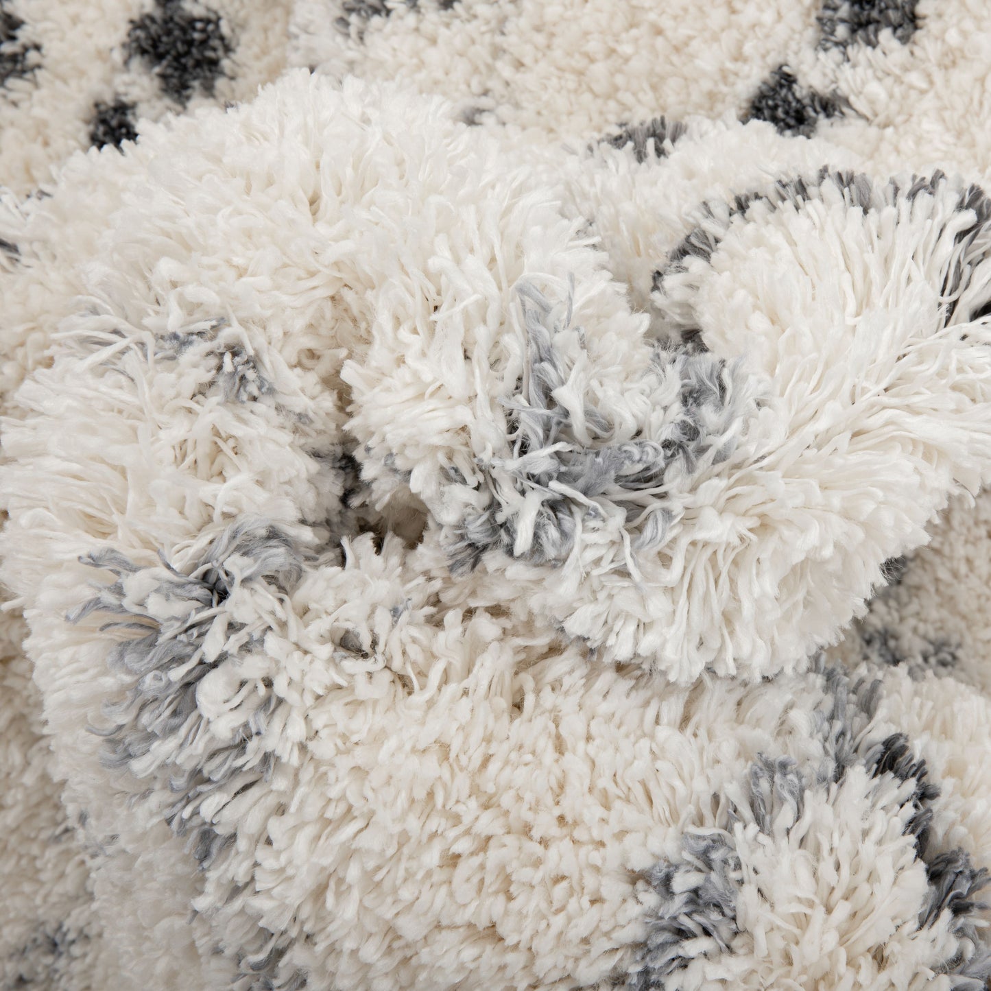 Blossom Moroccan Trellis Ivory Super Soft And Thick Shag Rug CH-12