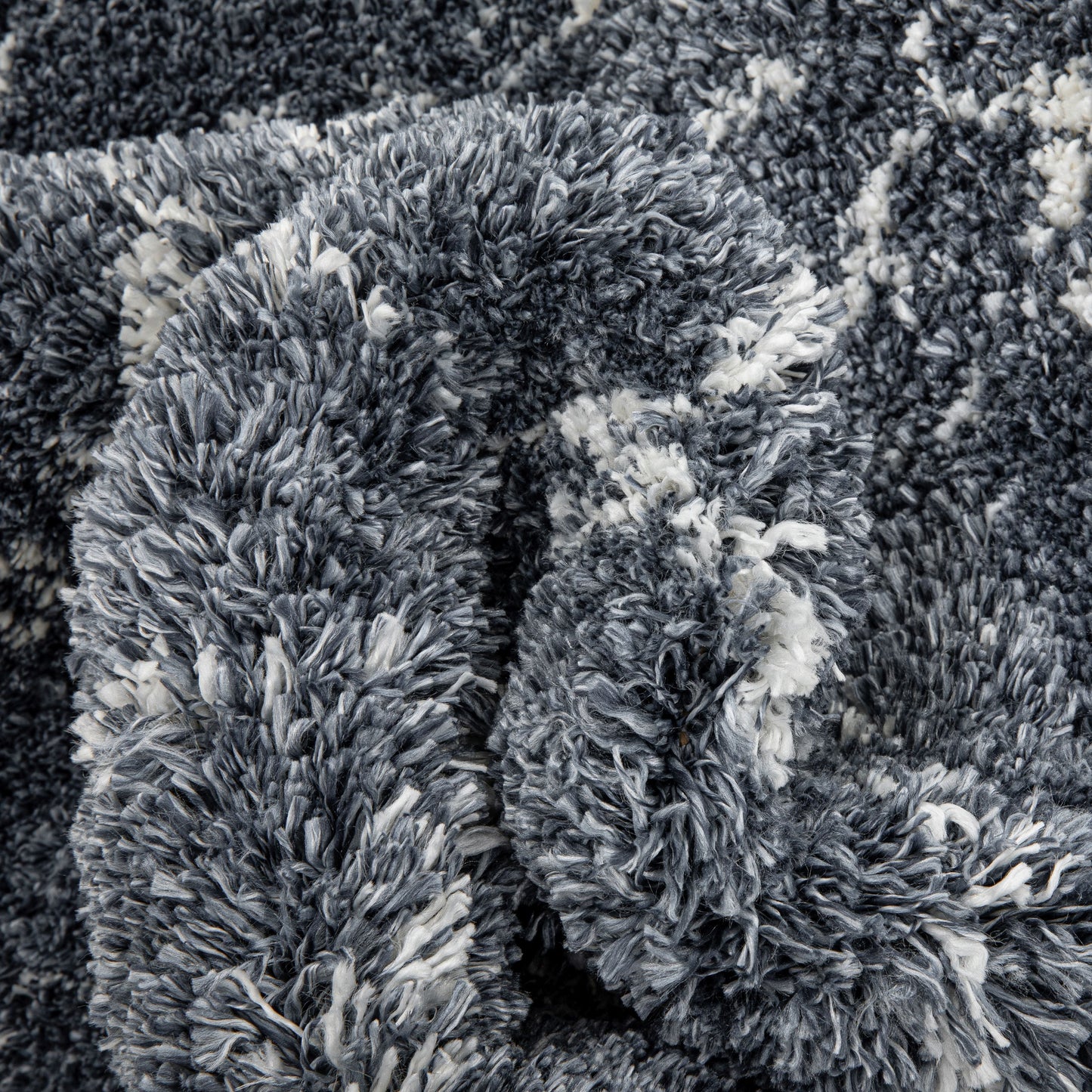 Blossom Moroccan Trellis Blue Super Soft And Thick Shag Rug CH-22