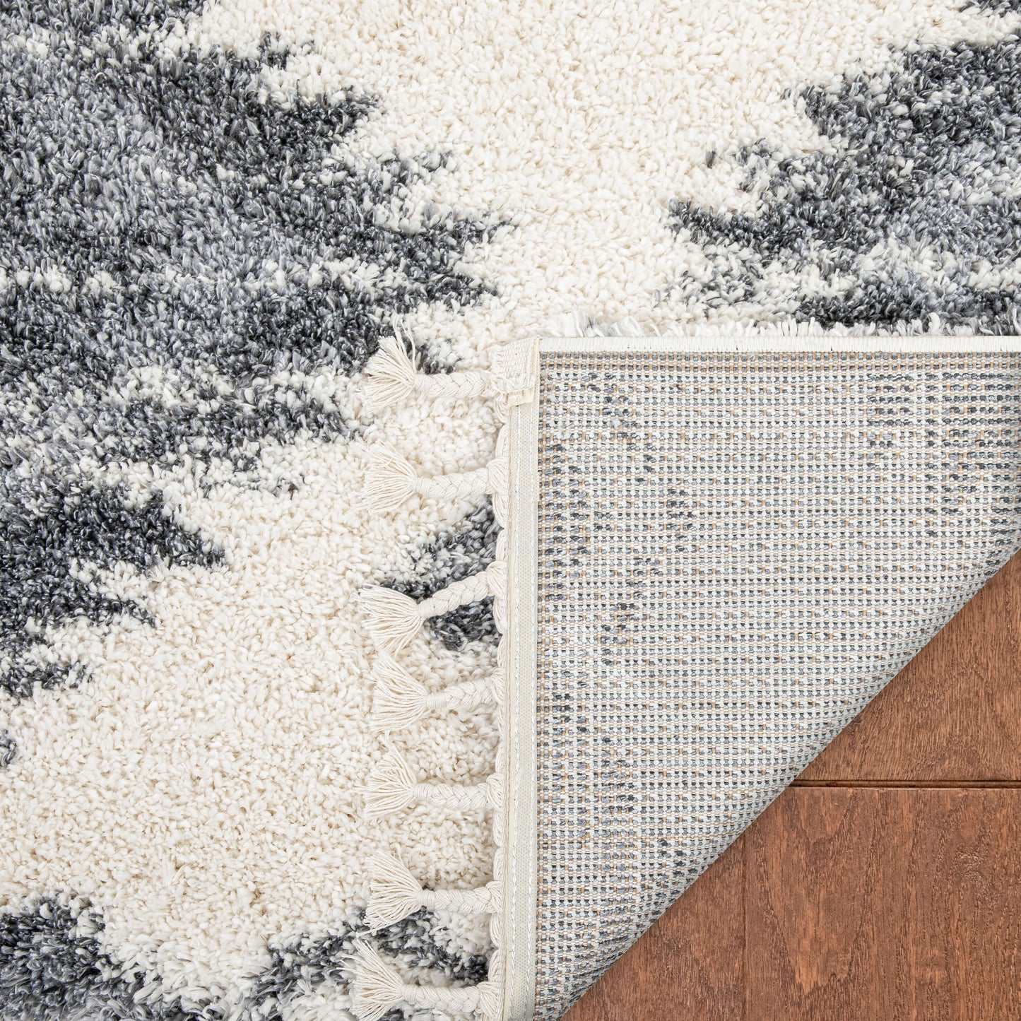 Mona Tribal Southwestern Ivory Super Soft And Thick Shag Rug CH-32