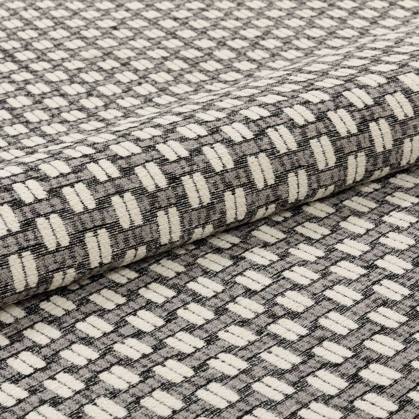 Azuki Contemporary Tribal Border Beige Kilim-Style Rug CHA-12