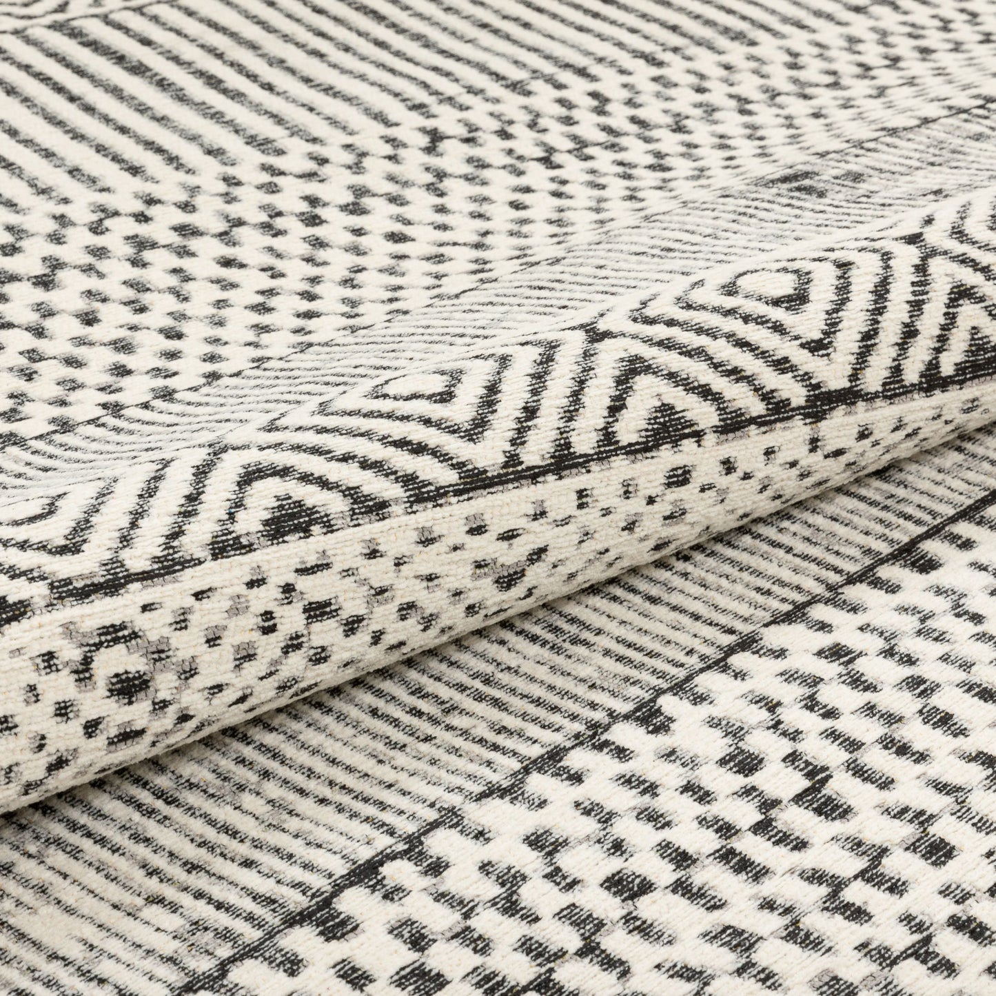 Largo Modern Abstract Geometric Pattern Gold Kilim-Style Rug CHA-41